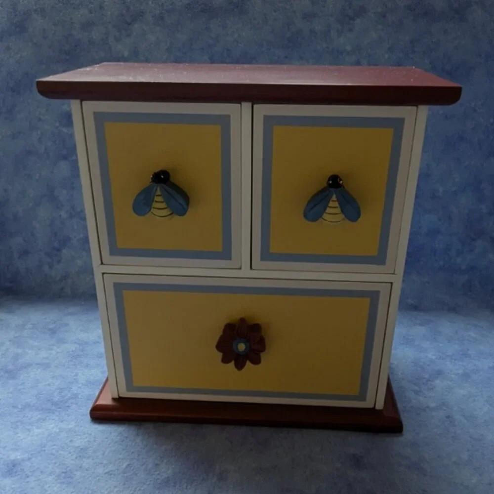Unique painted tabletop storage